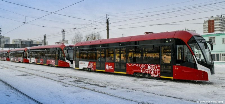 До начала марта город получит от «ПК Транспортные системы» еще шесть трамваев.