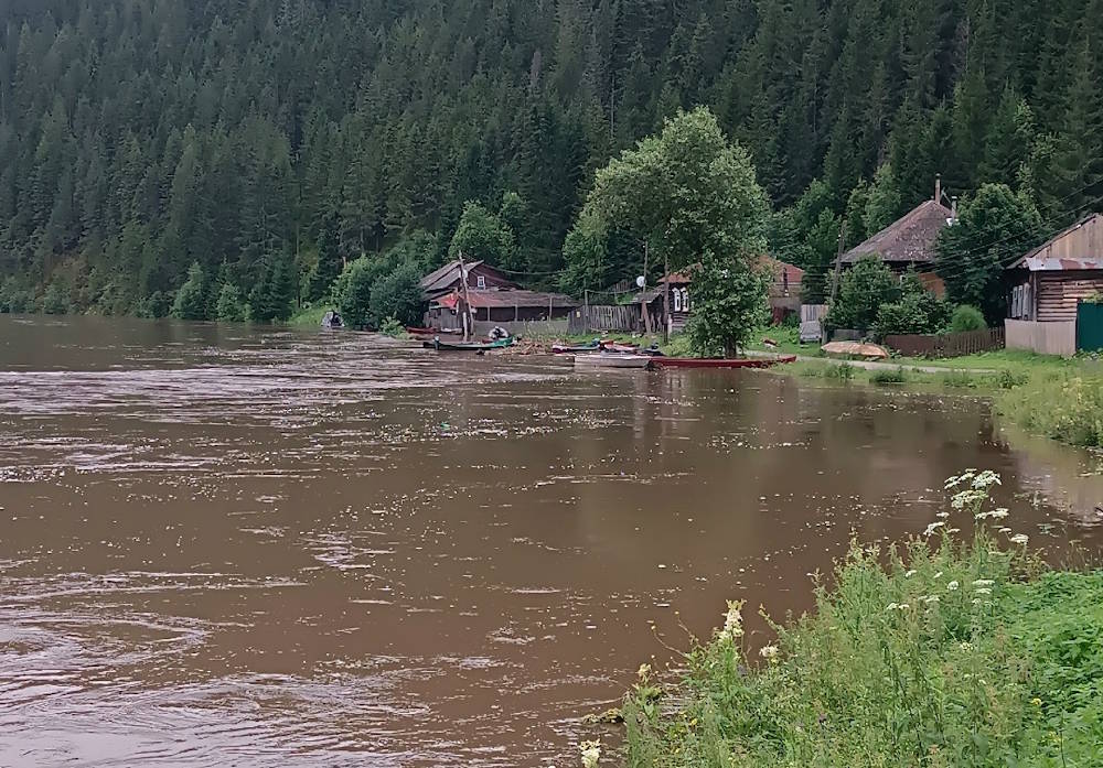 В районе села Кын резко поднялся уровень воды в реке Чусовая