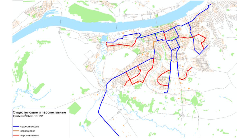 Эксперты показали восемь новых трамвайных линий, которые целесообразно построить в Перми